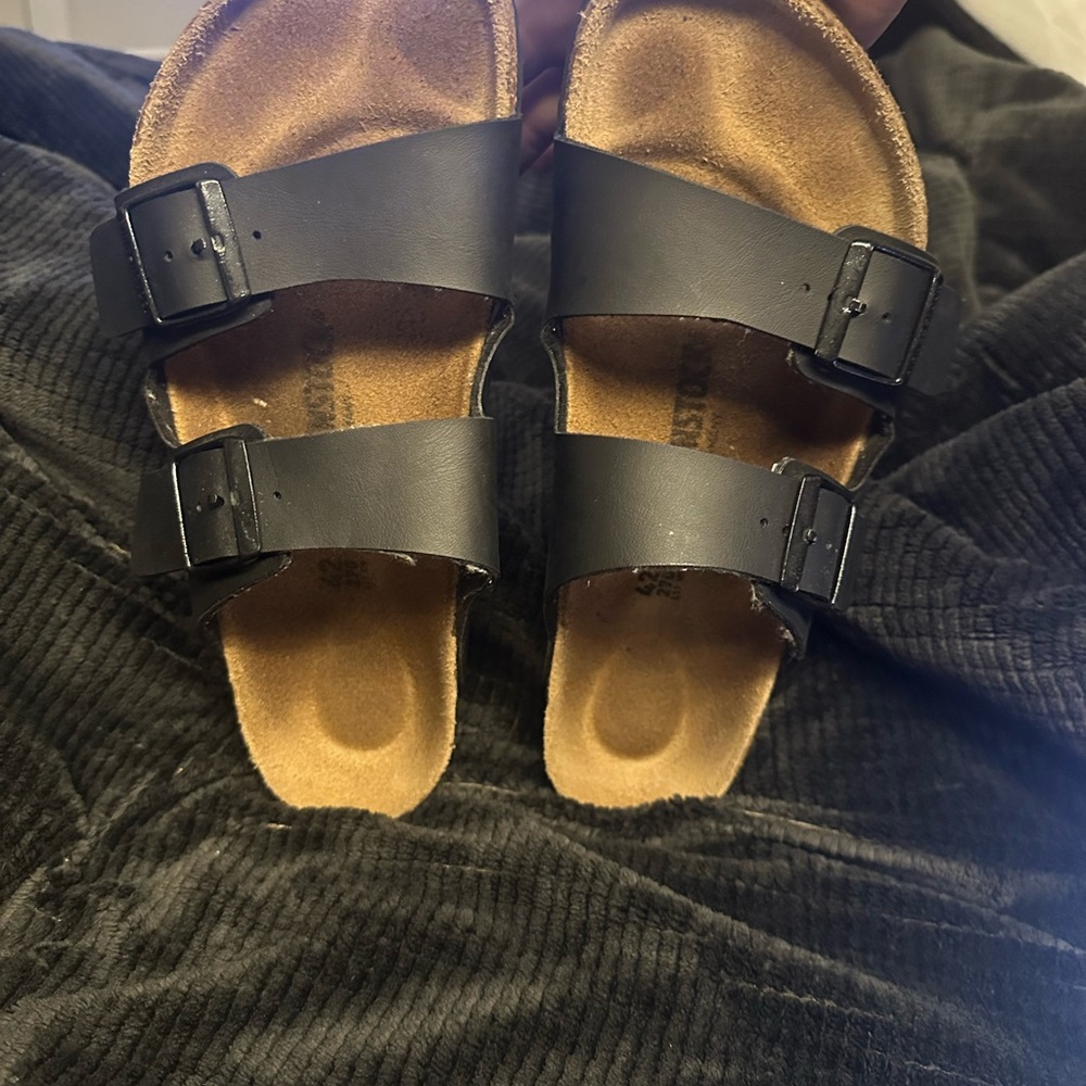 Birkenstock Black Leather Sandals